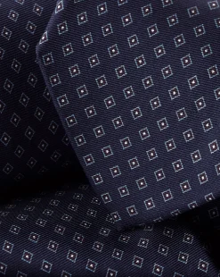 Best Sale Charles Tyrwhitt Diamond Print Silk Tie - Blue Royal