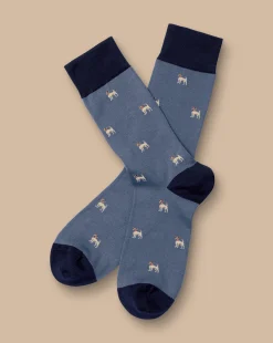 Discount Charles Tyrwhitt Dog Socks - Steel Blue