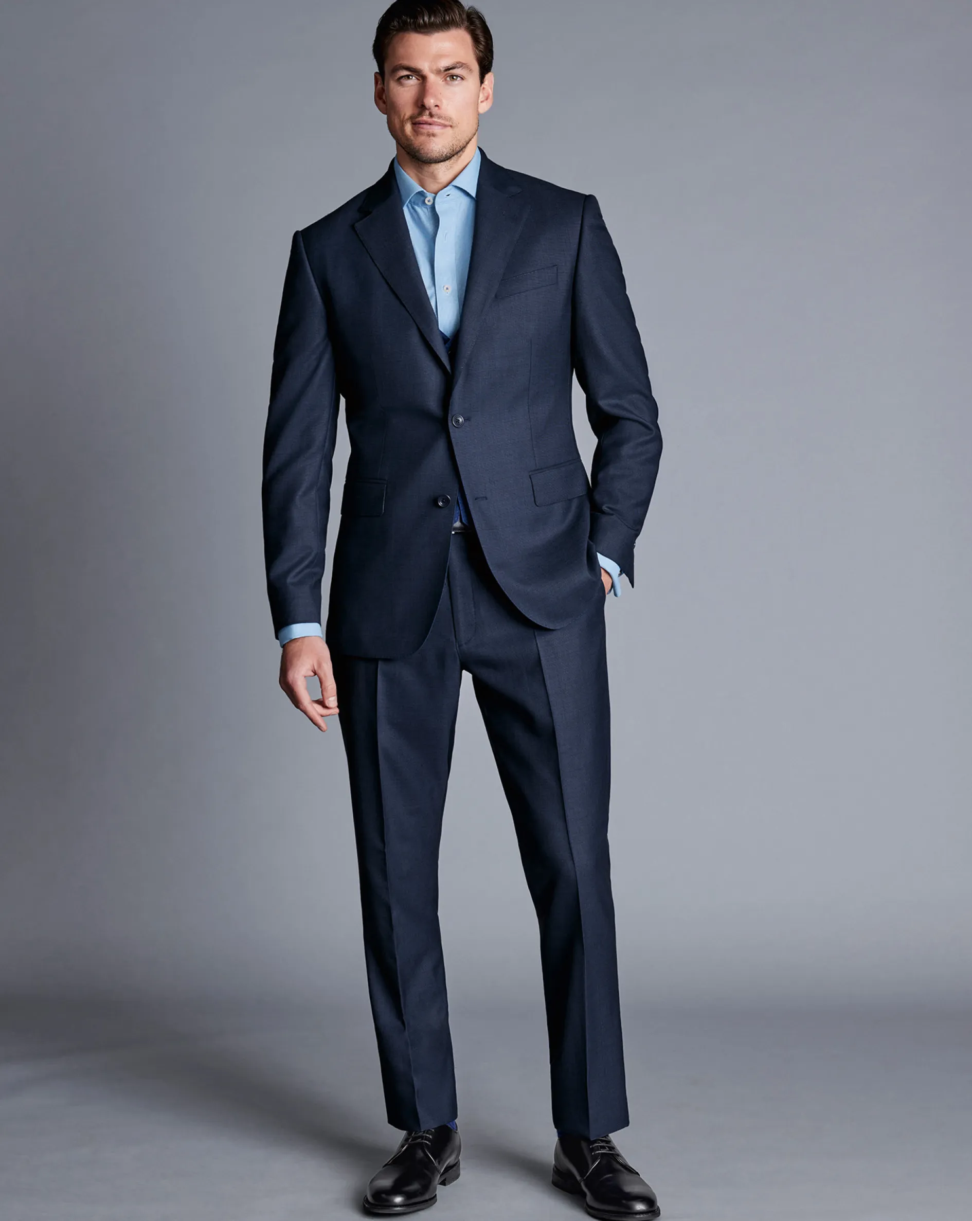 Shop Charles Tyrwhitt End On End Ultimate Performance Suit Vest - Ink Blue