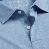 Clearance Charles Tyrwhitt End-On-End Cotton Polo - Light Blue