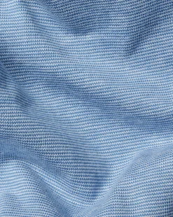 Clearance Charles Tyrwhitt End-On-End Cotton Polo - Light Blue