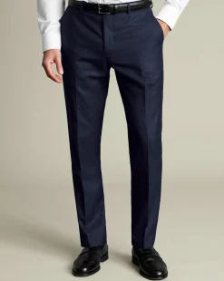 Shop Charles Tyrwhitt End-on-End Ultimate Performance Suit Pants - Navy