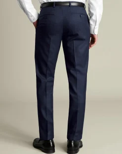 Shop Charles Tyrwhitt End-on-End Ultimate Performance Suit Pants - Navy