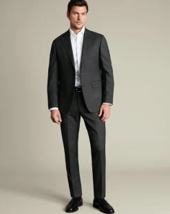 New Charles Tyrwhitt End-on-End Ultimate Performance Suit Vest - Charcoal Gray Charcoal Grey
