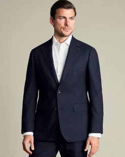 Clearance Charles Tyrwhitt End-on-End Ultimate Travel Suit Jacket - Navy