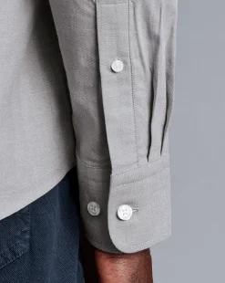 Sale Charles Tyrwhitt England Rugby Button-Down Collar Brushed Cotton Twill Shirt - Light Grey