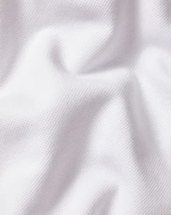 Best Sale Charles Tyrwhitt England Rugby Collar Detail Pique Polo - White