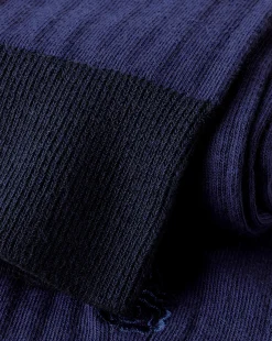 Online Charles Tyrwhitt England Rugby Cotton Rib Socks - French Blue Navy