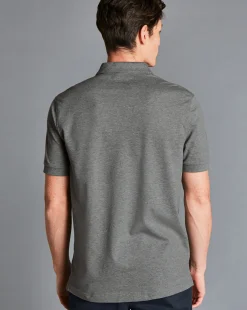 Fashion Charles Tyrwhitt England Rugby Pique Polo - Grey Marl