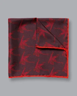 Shop Charles Tyrwhitt England Rugby Player Pocket Square - Berry