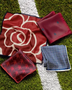 Shop Charles Tyrwhitt England Rugby Player Pocket Square - Berry