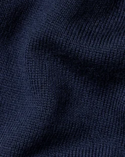 Store Charles Tyrwhitt England Rugby Red Rose Merino Quarter Zip Sweater - Navy