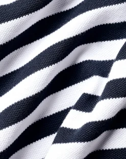 Hot Charles Tyrwhitt England Rugby Stripe Pique Polo - Navy & White Navy and White