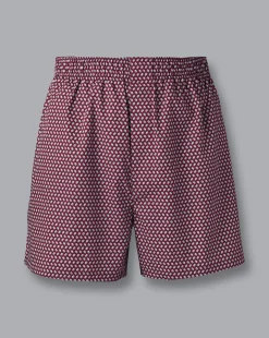 Best Sale Charles Tyrwhitt England Rugby Woven Boxers - Wine Wine Red