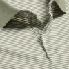 Outlet Charles Tyrwhitt Fine Stripe Jersey Polo - Sage Green & Ecru