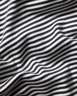 Discount Charles Tyrwhitt Fine Stripe Jersey Polo - Navy & Ecru Navy & Ecru