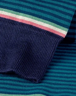 Clearance Charles Tyrwhitt Fine Stripe Socks - Teal Green & Navy