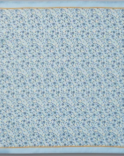 Best Charles Tyrwhitt Floral Print Silk Pocket Square - Blue Sky