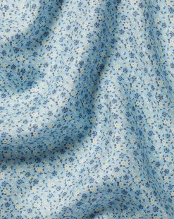 Best Charles Tyrwhitt Floral Print Silk Pocket Square - Blue Sky