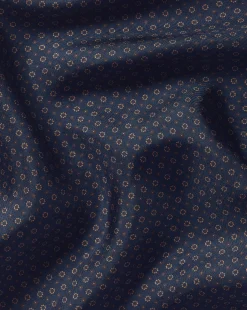 Cheap Charles Tyrwhitt Geo Print Silk Pocket Square - Navy