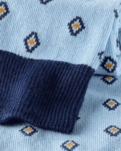 Store Charles Tyrwhitt Geo Socks - Blue Sky