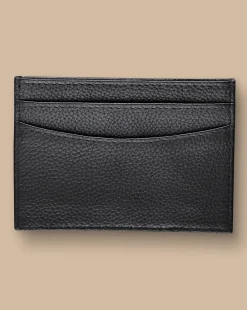 New Charles Tyrwhitt Grain Leather Cardholder - Black