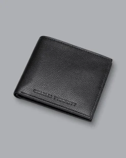 Store Charles Tyrwhitt Grain Leather Wallet - Black
