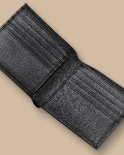 Store Charles Tyrwhitt Grain Leather Wallet - Black