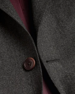 Best Charles Tyrwhitt Italian Flannel Suit Jacket Grey
