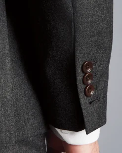 Best Charles Tyrwhitt Italian Flannel Suit Jacket Grey