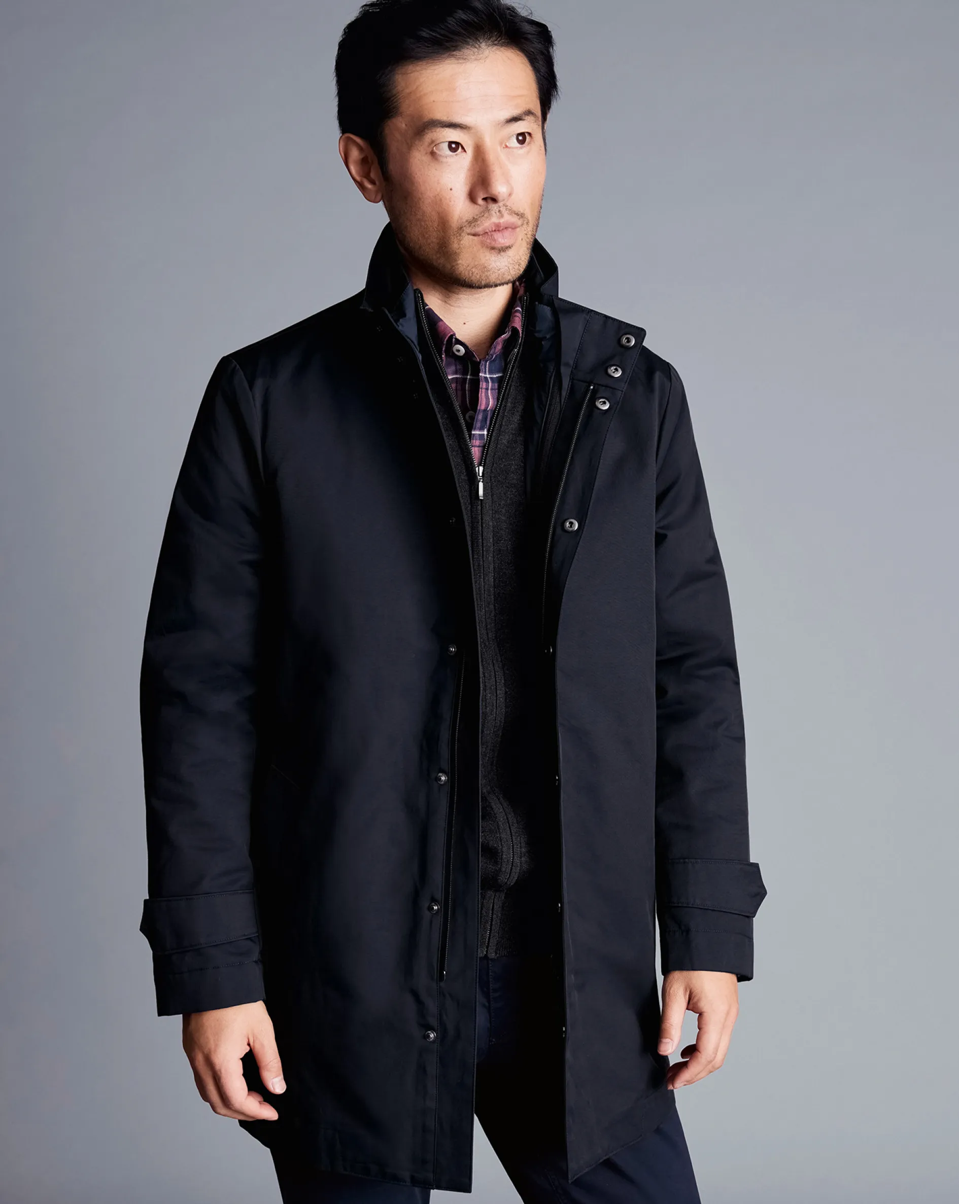 Flash Sale Charles Tyrwhitt 3-In-1 Rain Mac - Navy