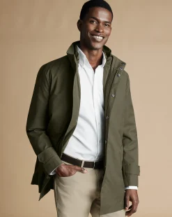 Best Charles Tyrwhitt 3-In-1 Rain Mac - Green Olive