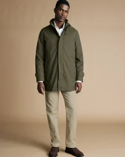 Best Charles Tyrwhitt 3-In-1 Rain Mac - Green Olive