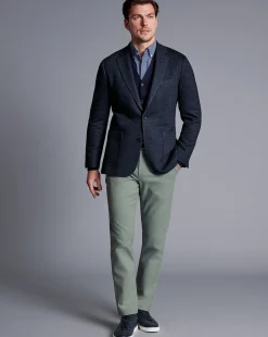 Online Charles Tyrwhitt Italian Jersey Jacket - Denim Blue