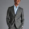 Best Charles Tyrwhitt Italian Luxury Prince of Wales Check Suit Jacket - Grey