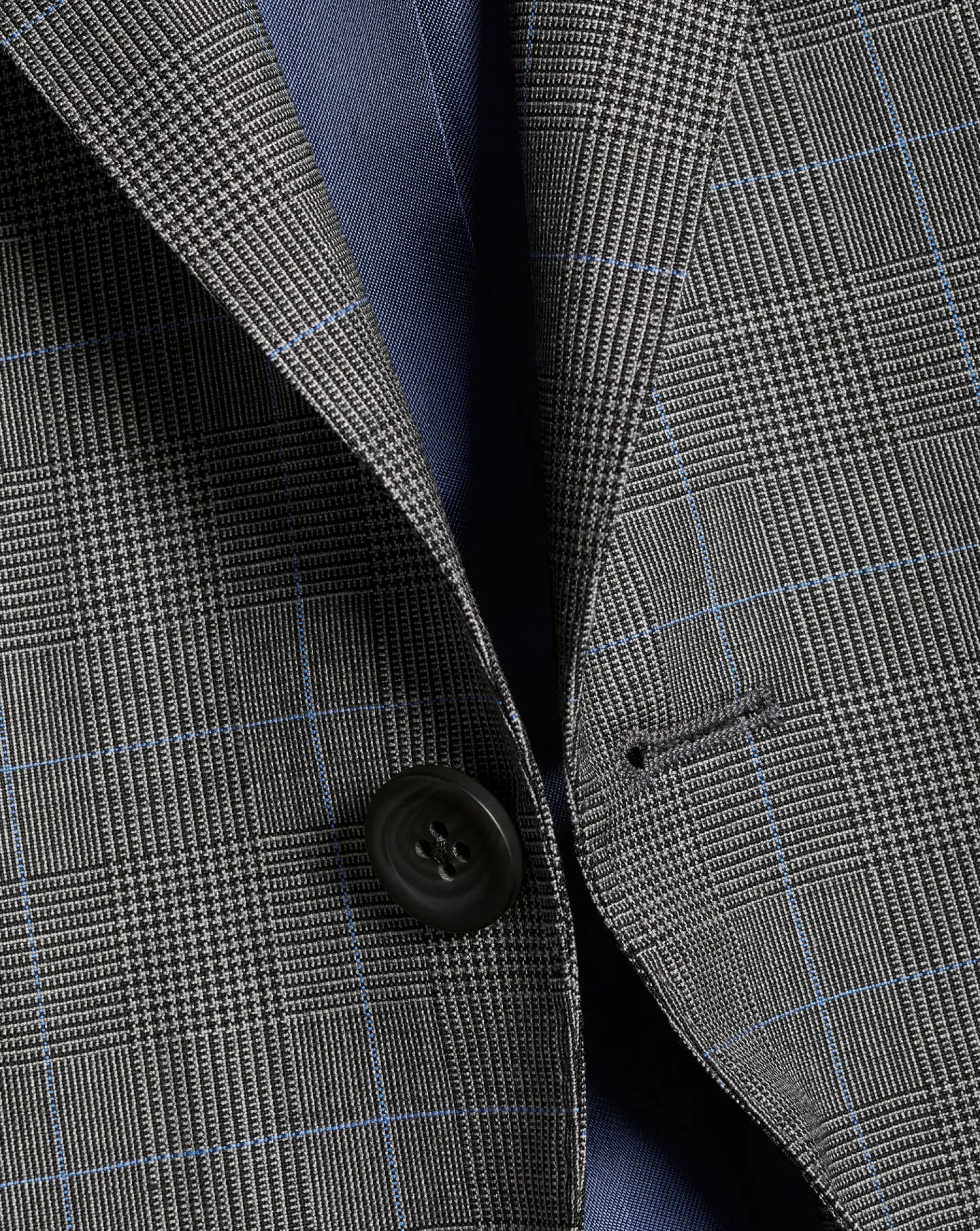 Best Charles Tyrwhitt Italian Luxury Prince of Wales Check Suit Jacket - Grey