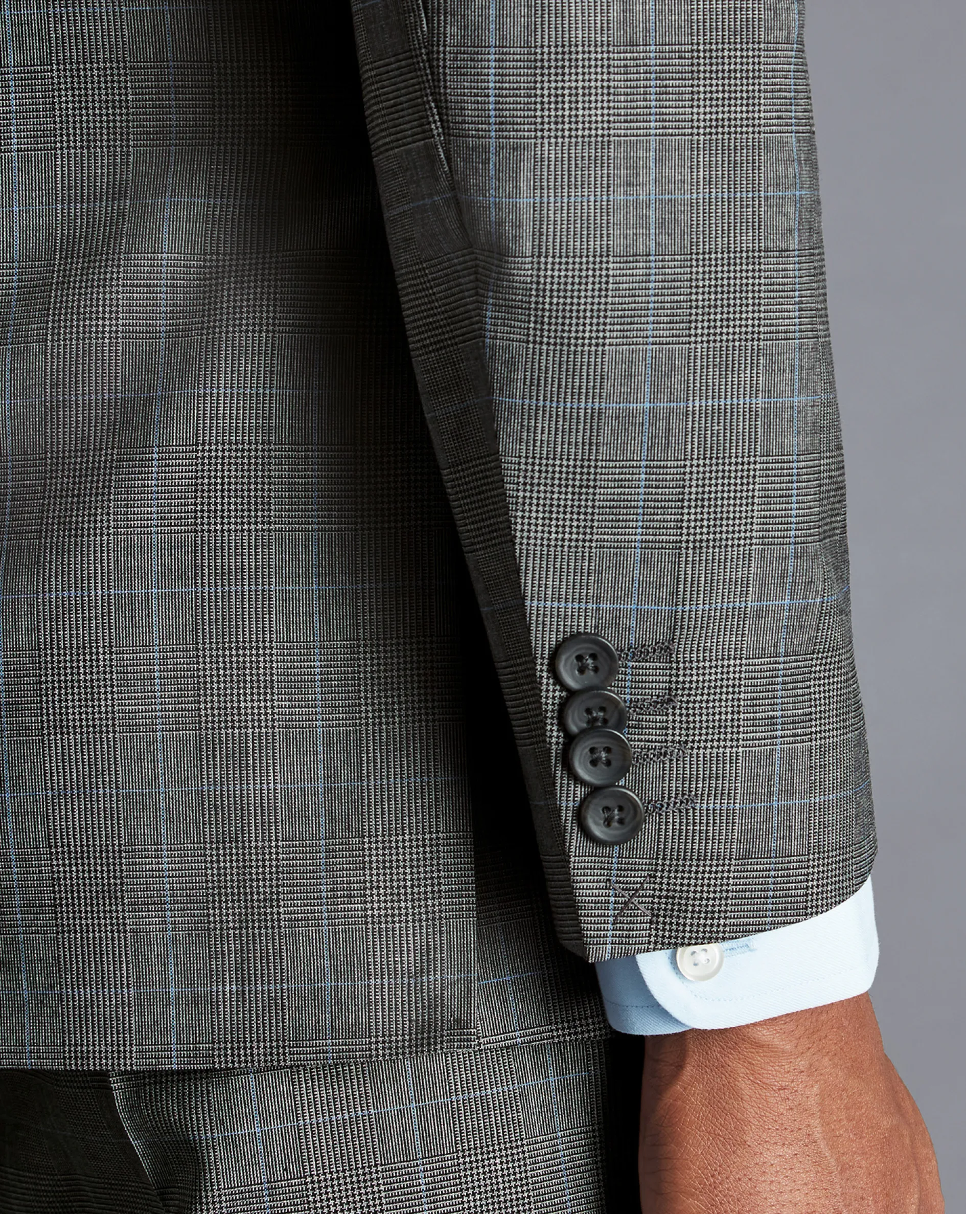 Best Charles Tyrwhitt Italian Luxury Prince of Wales Check Suit Jacket - Grey
