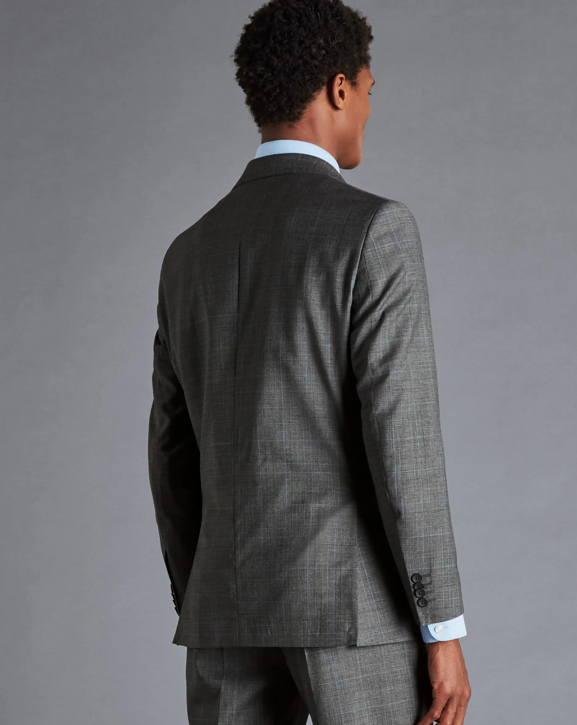 Best Charles Tyrwhitt Italian Luxury Prince of Wales Check Suit Jacket - Grey