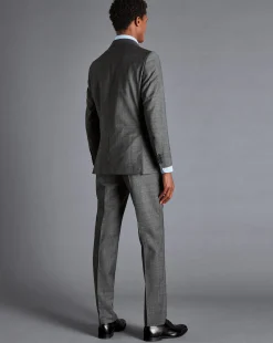 Best Charles Tyrwhitt Italian Luxury Prince of Wales Check Suit Jacket - Grey