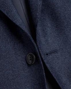 Sale Charles Tyrwhitt Italian Luxury Stretch Flannel Suit Jacket - Dark Blue