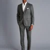 Discount Charles Tyrwhitt Italian Luxury Stretch Flannel Suit Jacket - Grey