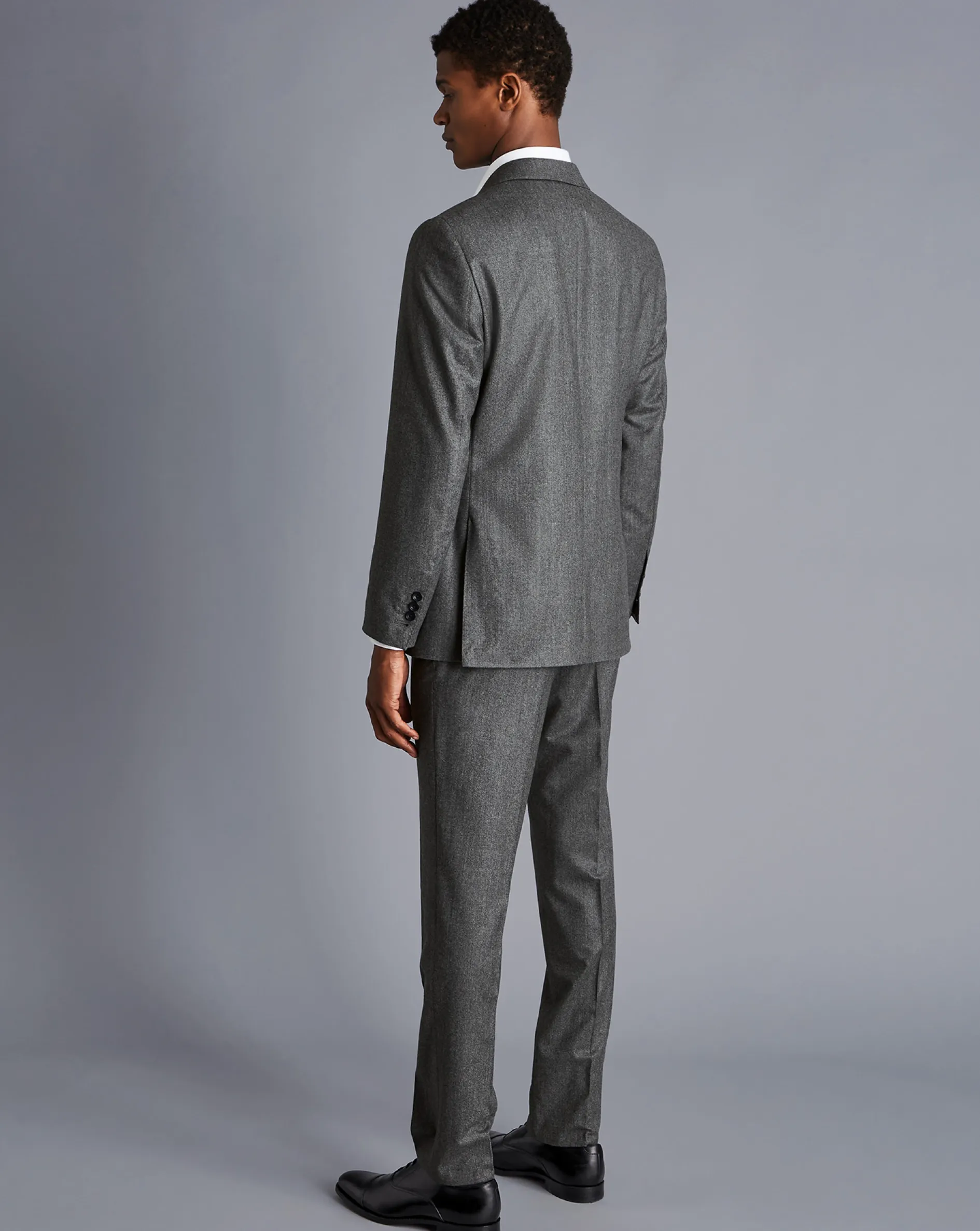 Discount Charles Tyrwhitt Italian Luxury Stretch Flannel Suit Jacket - Grey