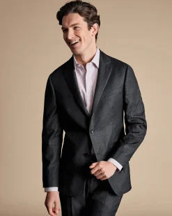 Shop Charles Tyrwhitt Italian Luxury Suit Jacket - Grey Charcoal