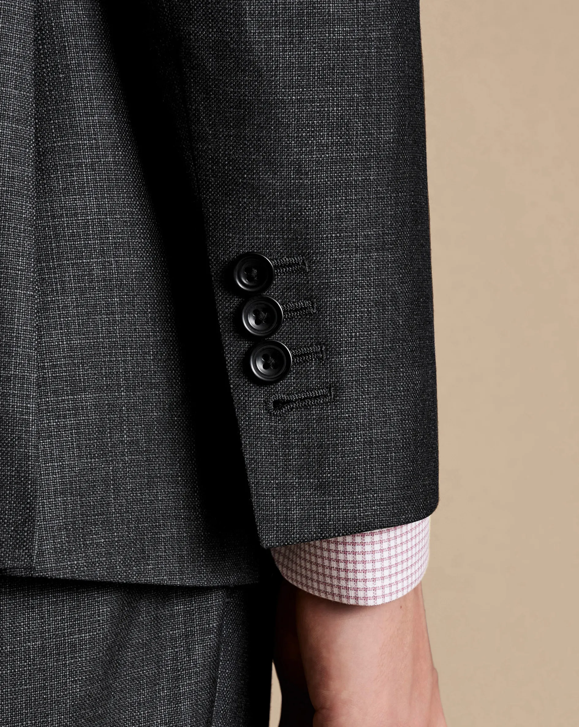 Shop Charles Tyrwhitt Italian Luxury Suit Jacket - Grey Charcoal