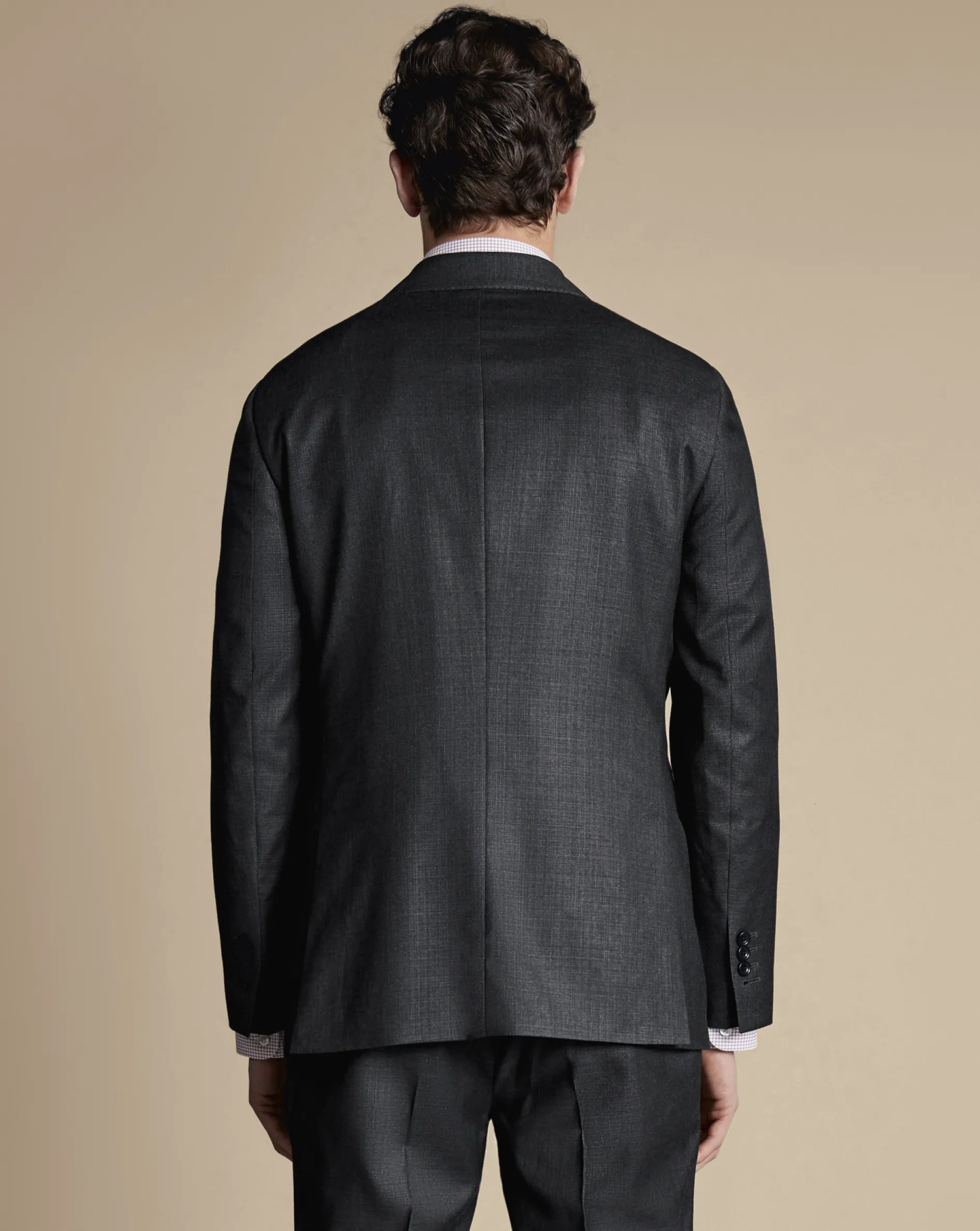 Shop Charles Tyrwhitt Italian Luxury Suit Jacket - Grey Charcoal