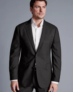 Cheap Charles Tyrwhitt Italian Luxury Suit Jacket - Gray Charcoal