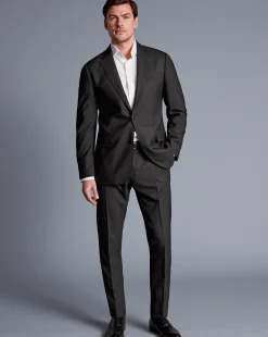 Cheap Charles Tyrwhitt Italian Luxury Suit Jacket - Gray Charcoal