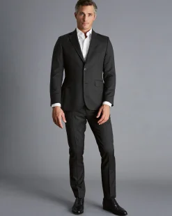 Clearance Charles Tyrwhitt Italian Luxury Suit Jacket - Charcoal Grey