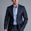 Flash Sale Charles Tyrwhitt Italian Luxury Textured Suit Jacket - Ink Blue