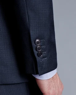 Flash Sale Charles Tyrwhitt Italian Luxury Textured Suit Jacket - Ink Blue